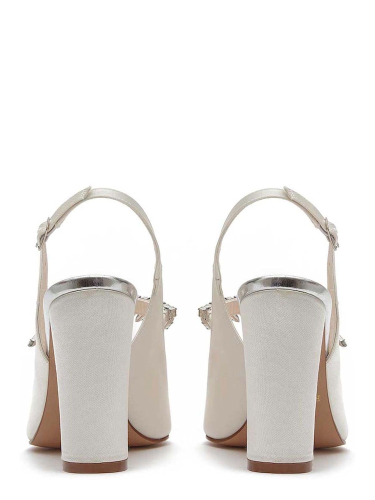 Rainbow Club Ivory Freya Bridal Sparkly Slingback Wedding Shoes - Image 2 of 4