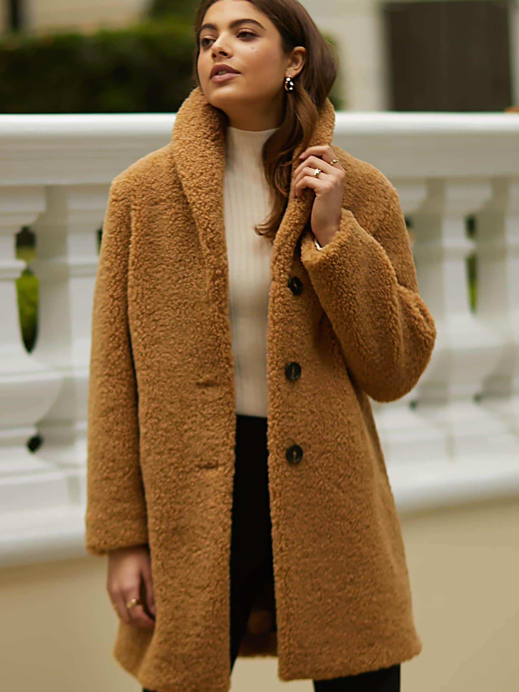 Buy Friends Like These Camel Teddy Coat from Next Luxembourg