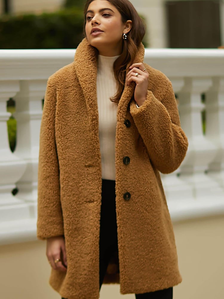 Friends Like These Camel Teddy Coat - Image 1 of 4