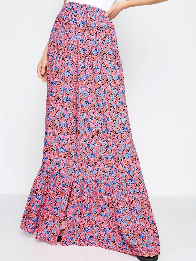 Long Tall Sally Pink Ditsy Floral Skirt - Image 1 of 3 Long Tall Sally Pink Ditsy Floral Skirt - Image 1 of 3