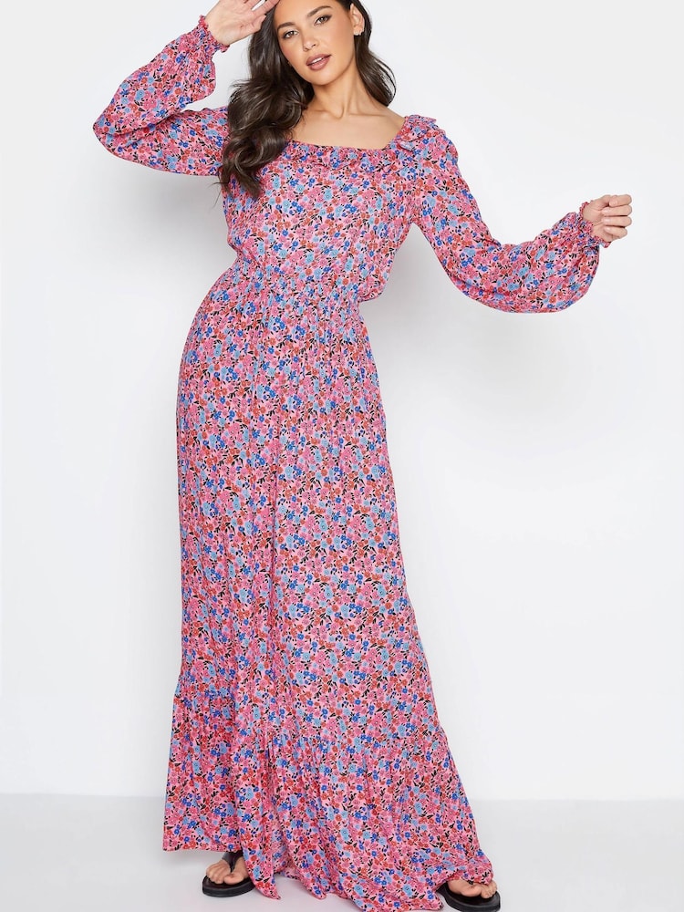Long Tall Sally Pink Ditsy Floral Skirt - Image 2 of 3
