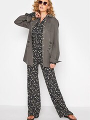 Long Tall Sally Black Ditsy Print Jumpsuit - Image 2 of 4