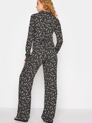 Long Tall Sally Black Ditsy Print Jumpsuit - Image 3 of 4