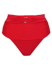 Pour Moi Red High Waisted Samoa High Waist Control Bikini Bottom - Image 4 of 5