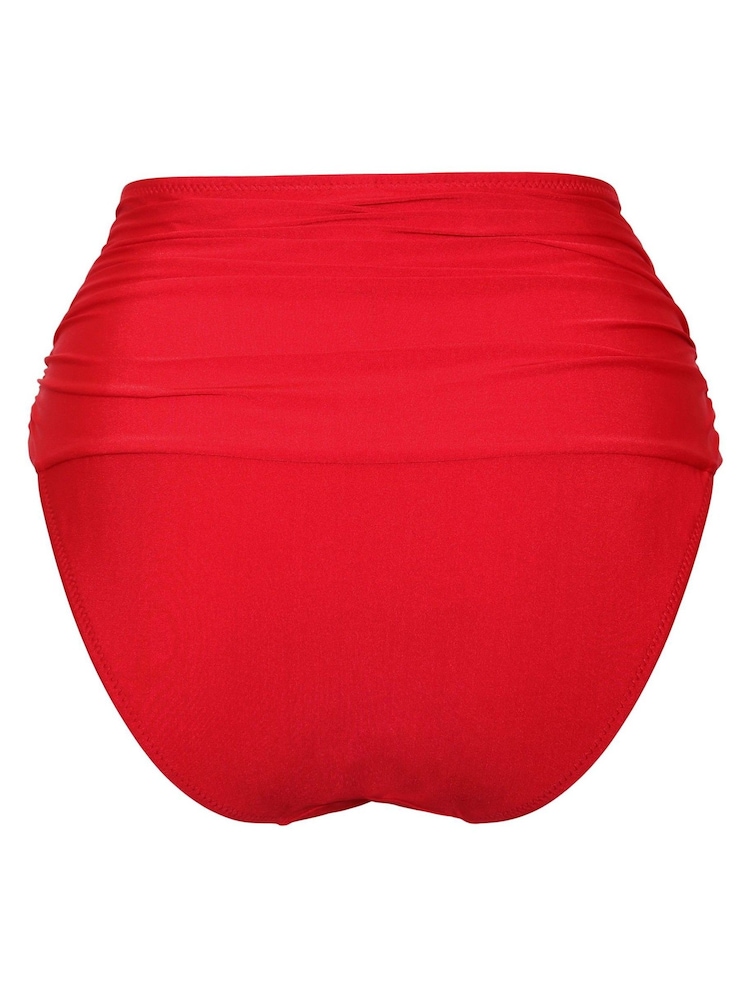 Pour Moi Red High Waisted Samoa High Waist Control Bikini Bottom - Image 5 of 5