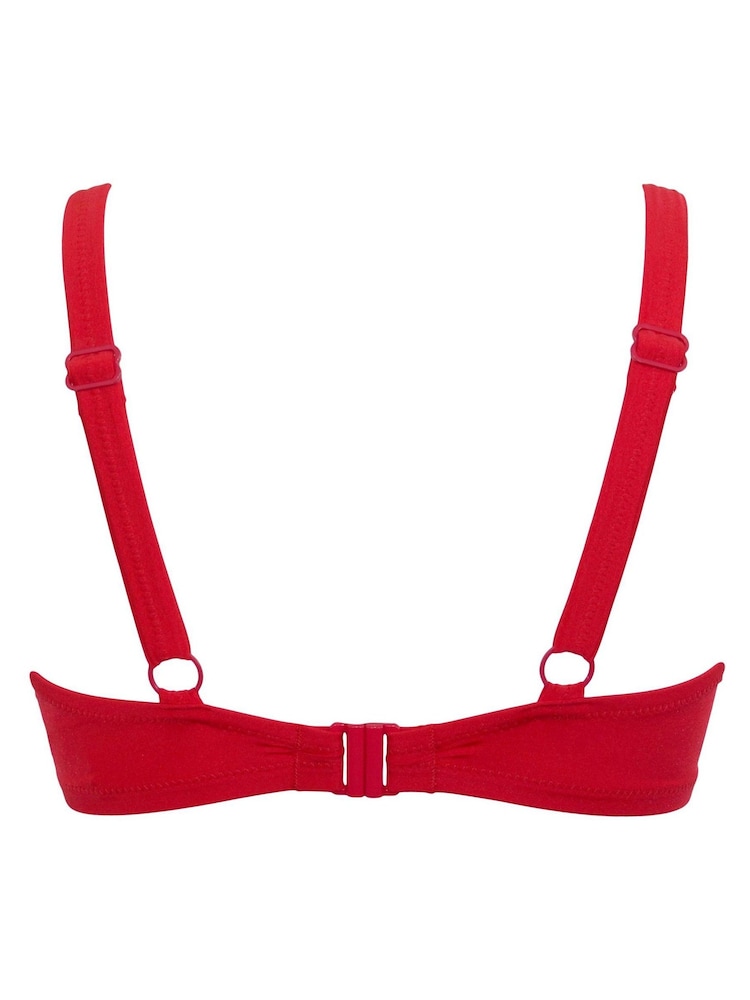 Pour Moi Red Non Padded Samoa Underwired Bikini Top - Image 5 of 5