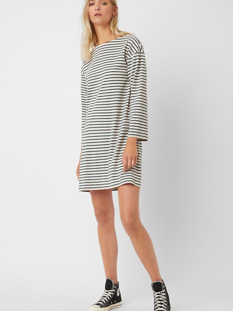 Great Plains Black Bobbie Stripe Dress - Image 1 of 2 Great Plains Black Bobbie Stripe Dress - Image 1 of 2
