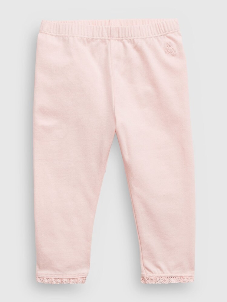 Gap Pink Organic Cotton Ruffle Leggings - Image 2 of 2