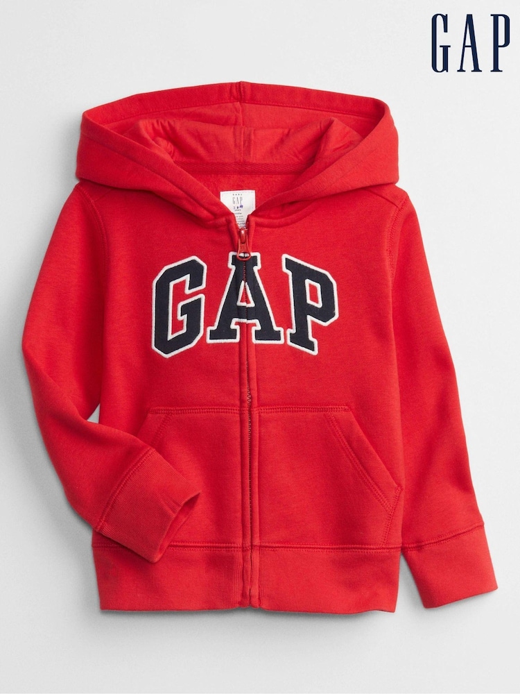 Gap Red Logo Zip Up Hoodie (12mths-5yrs) - Image 1 of 2