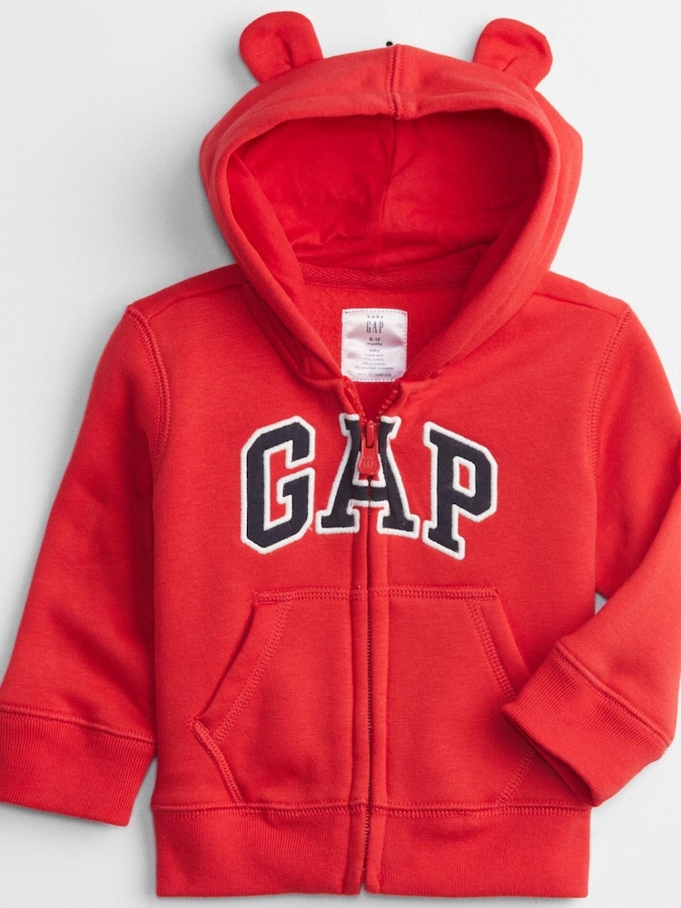 Gap Red Logo Zip Up Hoodie (12mths-5yrs) - Image 2 of 2