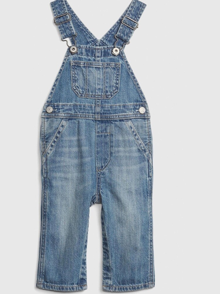 Gap Blue Denim Baby Dungarees - Image 1 of 5
