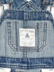 Gap Blue Denim Baby Dungarees - Image 4 of 5
