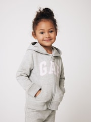 Gap Light Grey Logo Zip Up Hoodie (Newborn-5yrs) - Image 1 of 7
