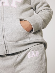 Gap Light Grey Logo Zip Up Hoodie (Newborn-5yrs) - Image 6 of 7
