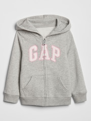 Gap Light Grey Logo Zip Up Hoodie (Newborn-5yrs) - Image 7 of 7