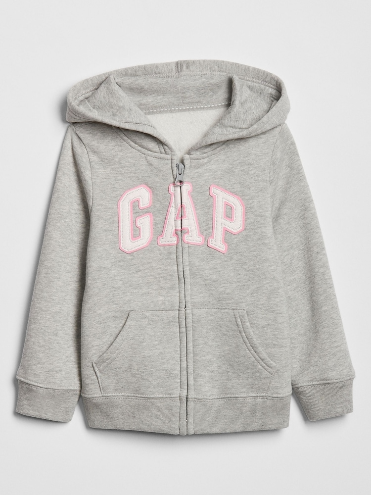 Gap Light Grey Logo Zip Up Hoodie (Newborn-5yrs) - Image 7 of 7