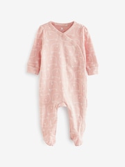 Gap Pink Brannan Bear Long Sleeve Baby Sleepsuit (Newborn - 24mths) - Image 1 of 3