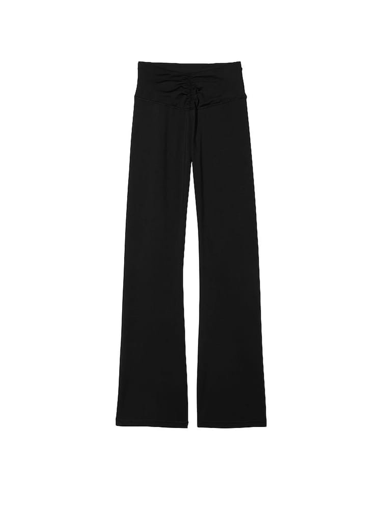 Victoria's Secret Black Ruched Wide Leg Flare Legging - Image 4 of 4 Victoria's Secret Black Ruched Wide Leg Flare Legging - Image 4 of 4
