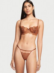 Victoria's Secret Caramel Kiss Brown Lace Unlined Balcony Bra - Image 3 of 4
