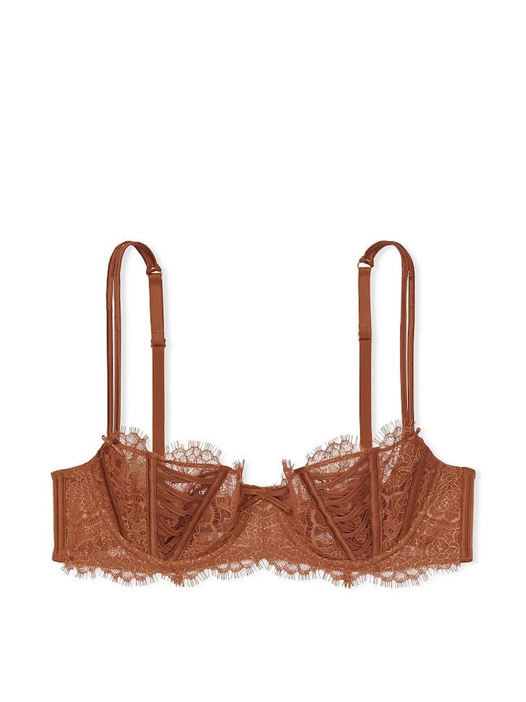 Victoria's Secret Caramel Kiss Brown Lace Unlined Balcony Bra - Image 4 of 4 Victoria's Secret Caramel Kiss Brown Lace Unlined Balcony Bra - Image 4 of 4