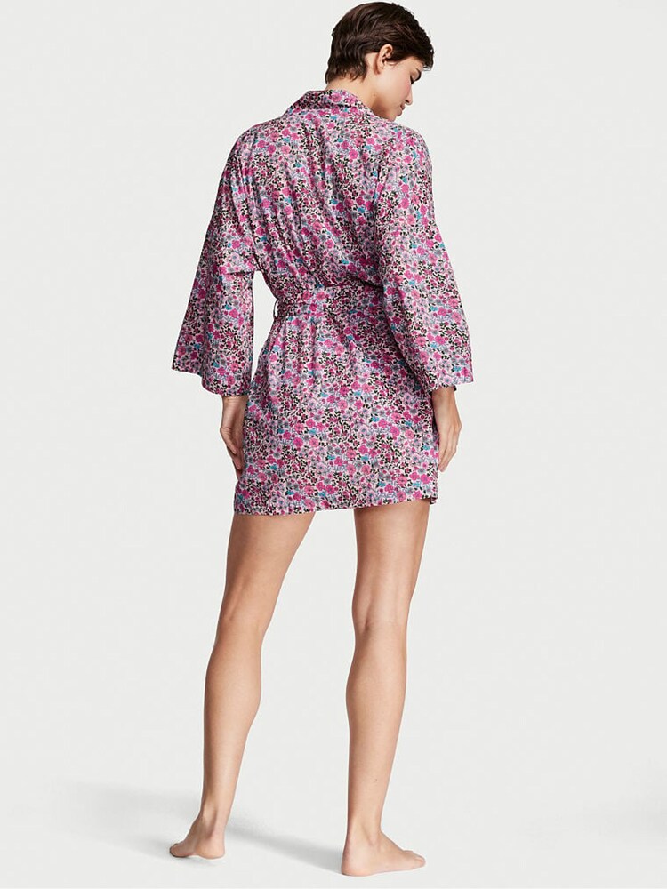 Victoria's Secret Babydoll Pink Ditsy Floral Cotton 3 Piece Pyjama Set - Image 2 of 3 Victoria's Secret Babydoll Pink Ditsy Floral Cotton 3 Piece Pyjama Set - Image 2 of 3