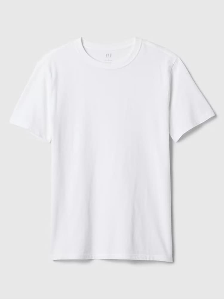 Blanco - Maga corta - Camiseta de cuello redondo de 100 % algodón de Gap Everyday - Imagen 4 de 4 Blanco - Maga corta - Camiseta de cuello redondo de 100 % algodón de Gap Everyday - Imagen 4 de 4