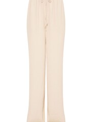 Long Tall Sally Neutral Washed Twill Wide Leg Trousers - Image 4 of 4