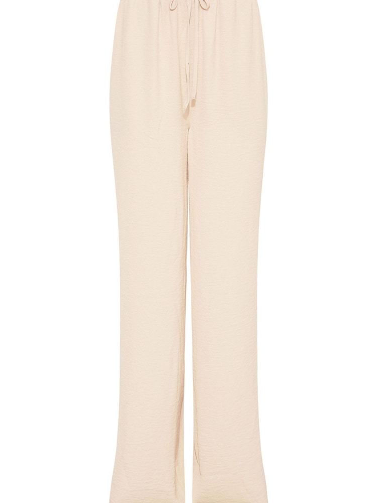Long Tall Sally Neutral Washed Twill Wide Leg Trousers - Image 4 of 4
