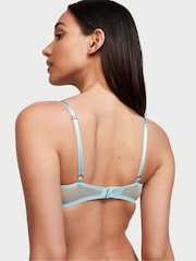 Victoria's Secret Breaker Blue Embroidered Lightly Lined Demi Bra - Image 2 of 3