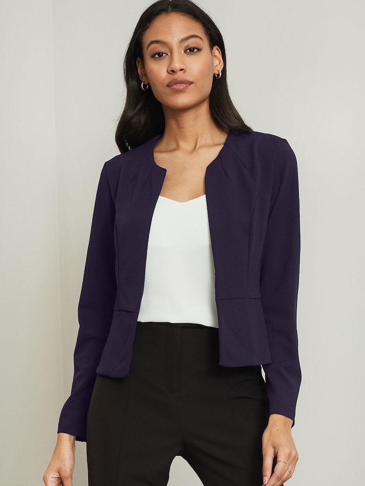 Lipsy Navy Cropped Blazer - Image 1 of 4