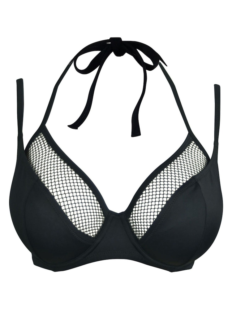 Pour Moi Black Padded Glamazon Bikini Top - Image 4 of 5