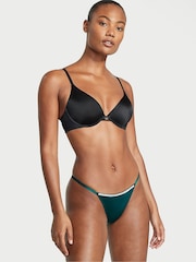 Victoria's Secret Black Ivy Green Smooth G String Shine Strap Knickers - Image 1 of 5