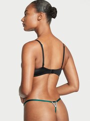 Victoria's Secret Black Ivy Green Smooth G String Shine Strap Knickers - Image 2 of 5