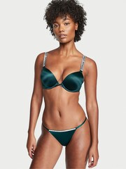 Victoria's Secret Black Ivy Green Smooth G String Shine Strap Knickers - Image 3 of 5