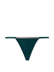 Victoria's Secret Black Ivy Green Smooth G String Shine Strap Knickers - Image 4 of 5