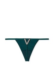 Victoria's Secret Black Ivy Green Smooth G String Shine Strap Knickers - Image 5 of 5