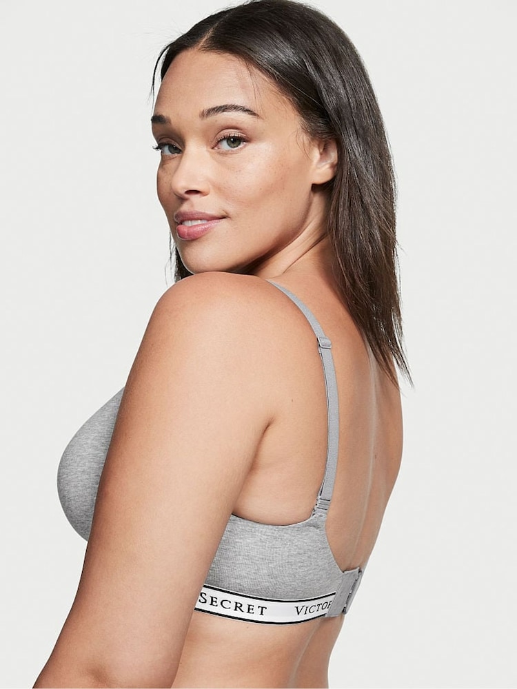 Victoria's Secret Grey Non Wired Lightly Lined Bra - Image 2 of 4 Victoria's Secret Grey Non Wired Lightly Lined Bra - Image 2 of 4