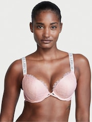 Victoria's Secret Purest Pink Bombshell Add 2 Cups Push Up Shine Strap Push Up Bra - Image 1 of 3