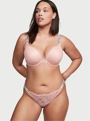 Victoria's Secret Purest Pink Bombshell Add 2 Cups Push Up Shine Strap Push Up Bra - Image 3 of 3