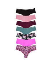 Victoria's Secret Black/Pink/Green/Print Thong 7 Pack Knickers - Image 1 of 1
