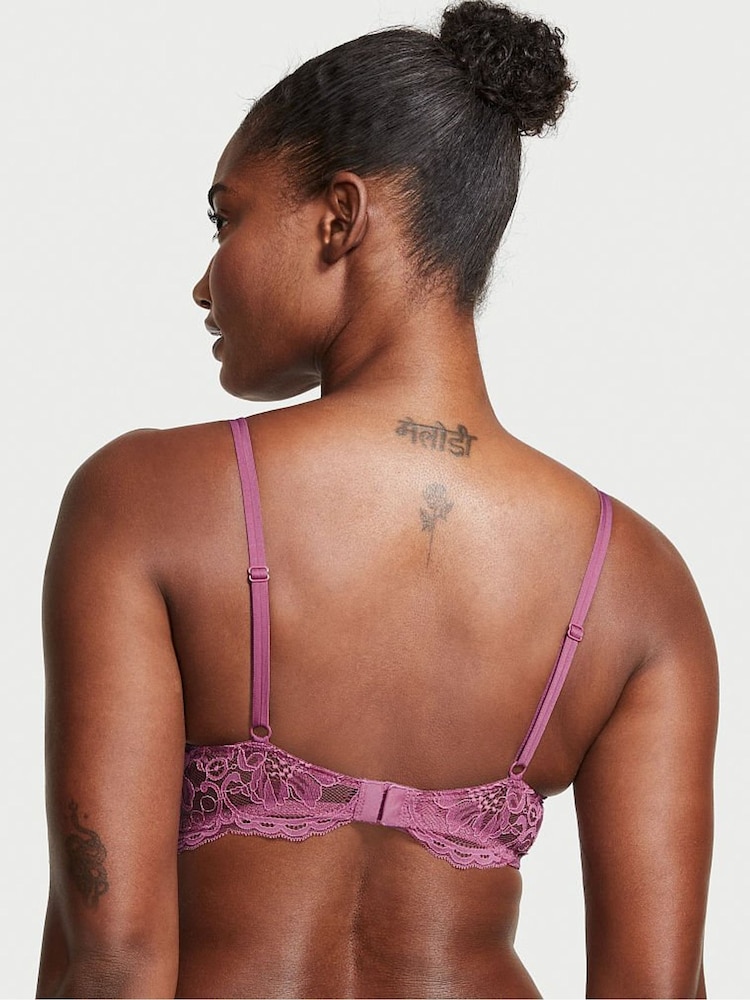Victoria's Secret Romance Purple Smooth Plunge Push Up Bra - Image 2 of 3 Victoria's Secret Romance Purple Smooth Plunge Push Up Bra - Image 2 of 3