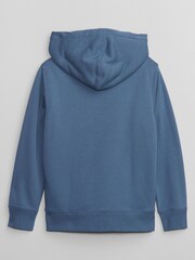 Gap Blue Logo Sherpa Lined Zip Up Kids Hoodie (4-13yrs) - Image 2 of 2