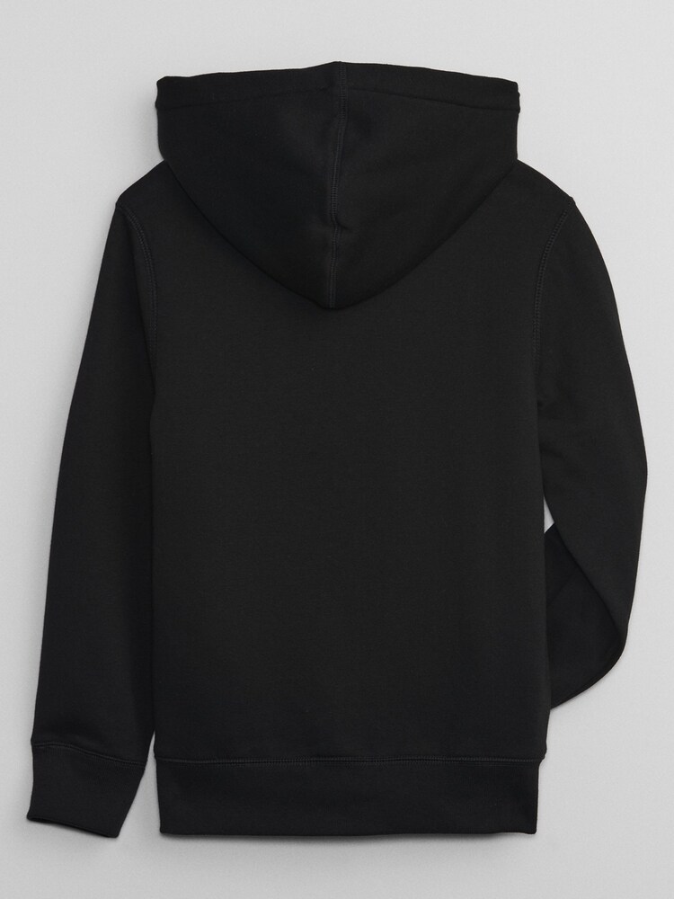 Gap Black Logo Sherpa Lined Zip Up Kids Hoodie (4-13yrs) - Image 2 of 3