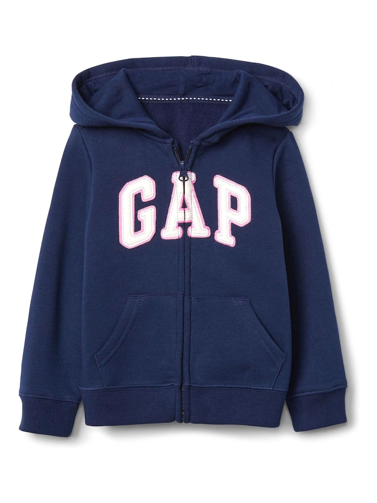 Gap Navy Blue Logo Zip Up Hoodie (Newborn - 7yrs) - Image 1 of 3