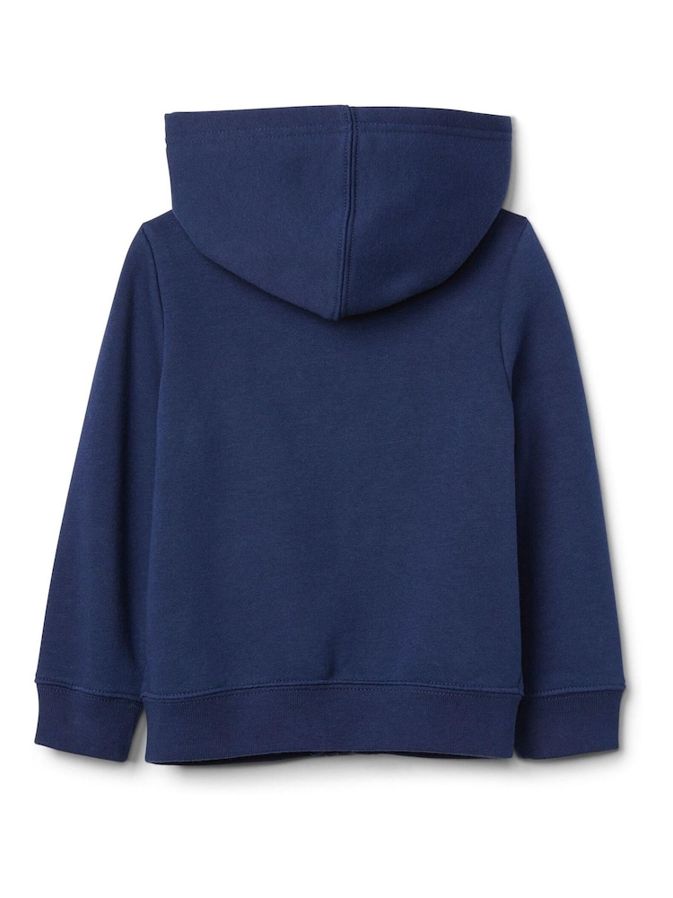 Gap Navy Blue Logo Zip Up Hoodie (Newborn - 7yrs) - Image 2 of 3