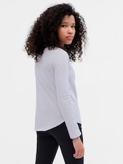 Lila - Gap Langärmeliges Shirt mit Rundhalsausschnitt und Einhorn-Grafik mit Pailletten (4 bis 13 Jahre) - Bild 2 von 3