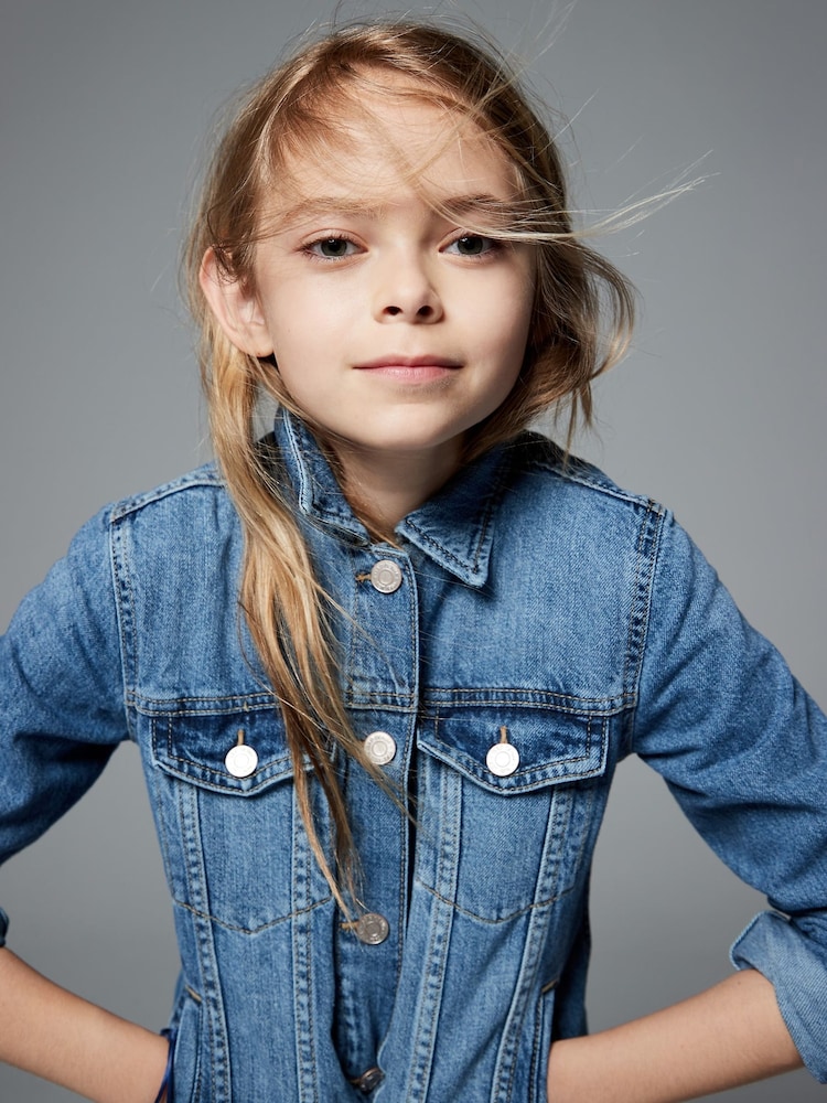 Gap Blue Kids Cotton Icon Denim Jacket (4-13yrs) - Image 2 of 5