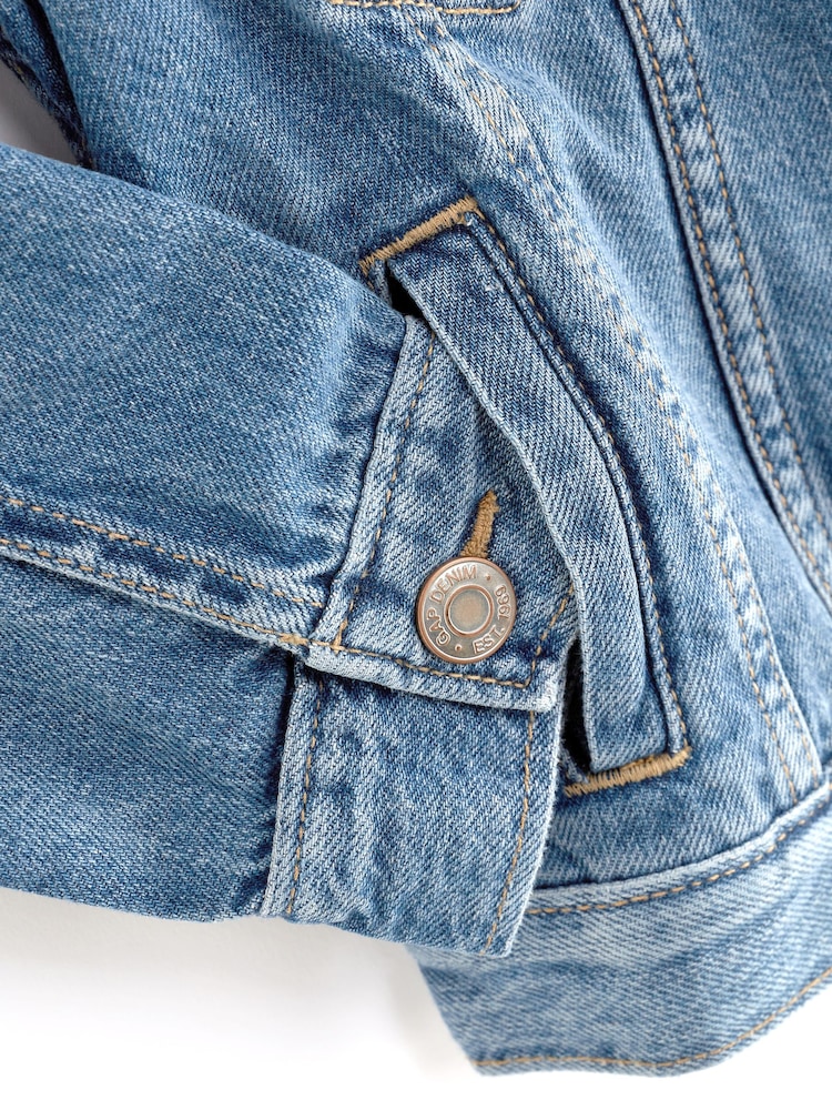 Gap Blue Kids Cotton Icon Denim Jacket (4-13yrs) - Image 5 of 5
