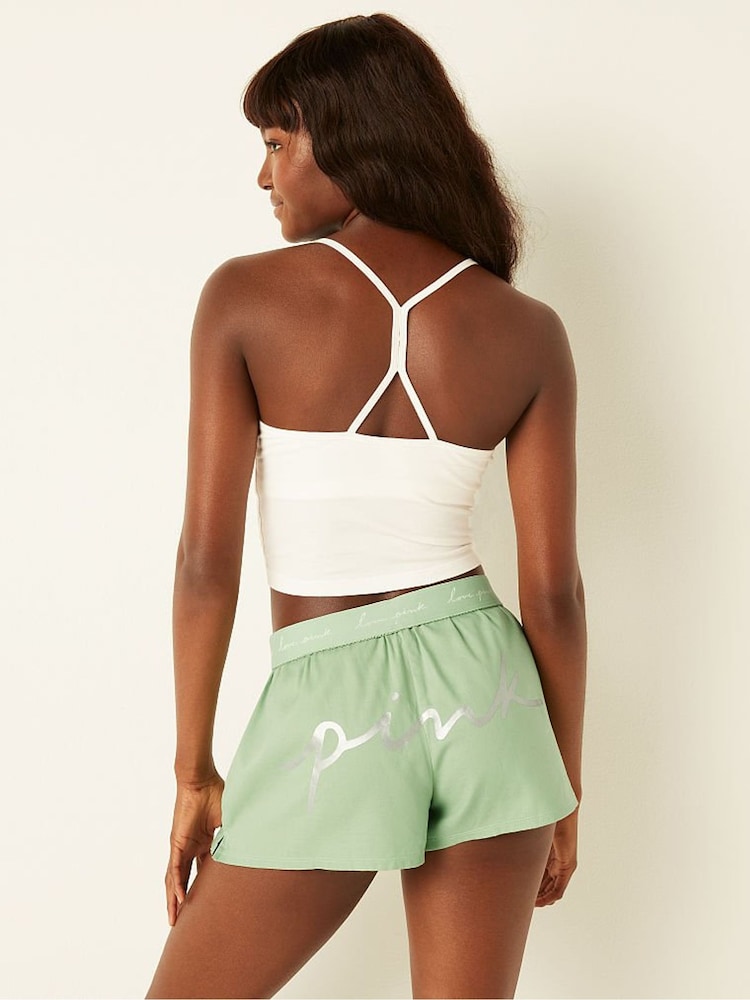 Victoria's Secret PINK Soft Jade Green Flannel Pyjama Short - Image 2 of 5 Victoria's Secret PINK Soft Jade Green Flannel Pyjama Short - Image 2 of 5