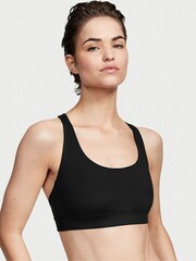 Victoria's Secret Black Smooth Strappy Back Non Wired Minimum Impact Sports Bra - Image 1 of 4